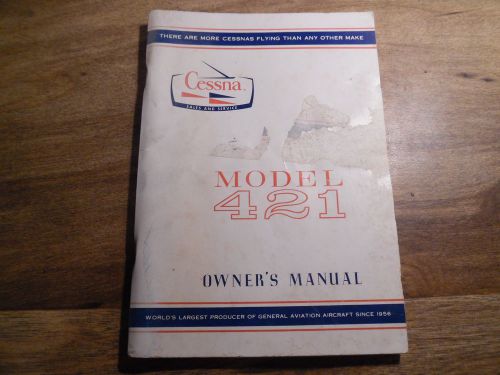 Cessna model 421 1968 owner&#039;s manual    * worldwide shipping *