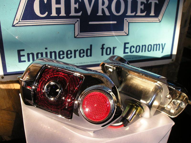 New replacement pair of blue dot tail light assemblies 1951 1952 chevrolet !