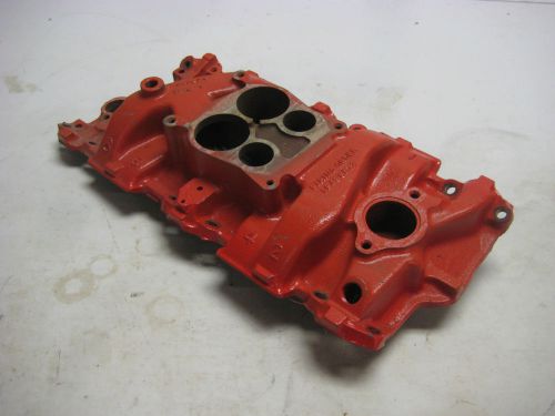 1973 chevy sbc oem cast iron 4 barrel quadrajet intake manifold 340234