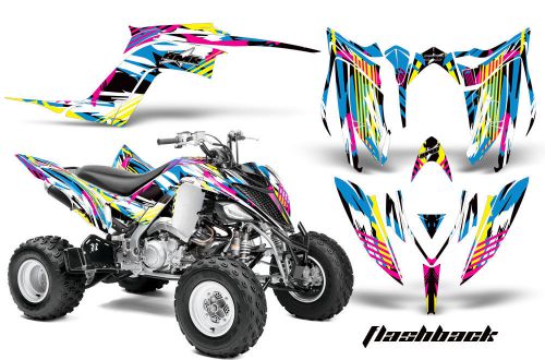 Amr racing atv quad graphic decal sticker kit - yamaha raptor 700 2013 flashback