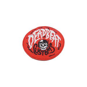 Deadbeat customs - red patch 2" diameter