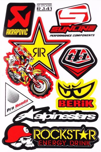 Metal mulisha rockstar energy motorcycle motocross decal aufkleber race sticker