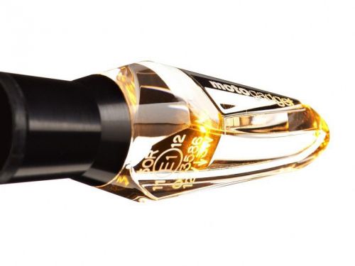 Set of motogadget led m-blaze ice turn signals black motorcycle mini