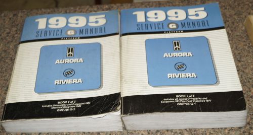 1995 oldsmobile aurora buick riviera oem service shop manual 2-volume set
