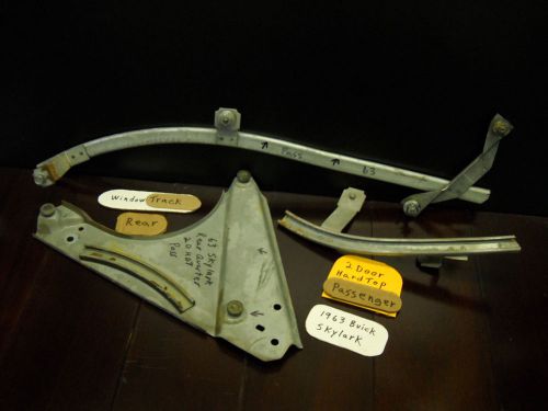 1963 buick skylark 2dr hdt passenger rear quarter window tracks 63