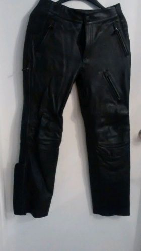 Harley-davidson women&#039;s fxrg black leather riding pants/size 4/ 98525