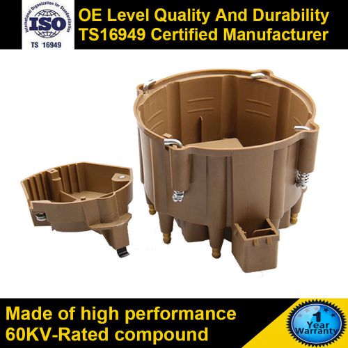 New distributor cap &amp; rotor kit  alkyd clamp-down male/hei brass terminals gm v8