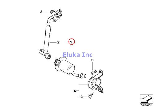 Bmw genuine fuel tank evaporator vent breather purge valve e46