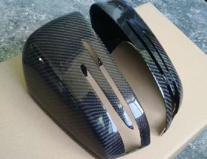 1 pair for mercedes-benz w204 w212 c200 c180 mirror cover cap real carbon fiber