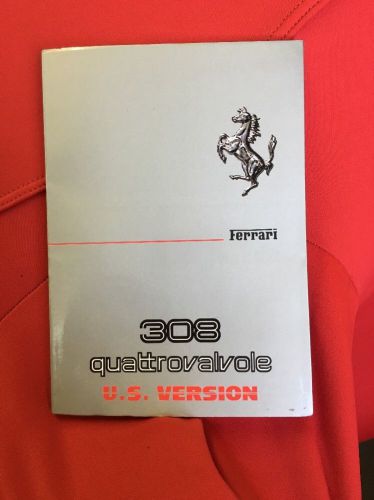 Ferrari 308 quattrovalvole us version  1983 owners manual