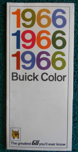 1966 original buick color sales catalog nos