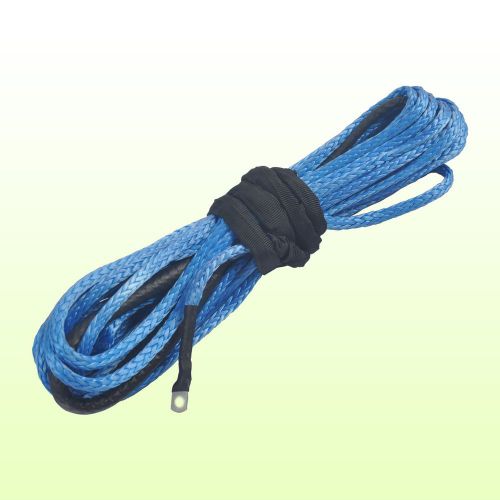 1/4" x 50' 7700lbs synthetic winch line cable rope with sheath atv utv blue
