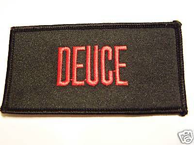 #0454 motorcycle vest patch deuce
