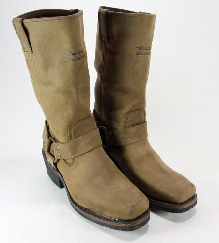 Harley davidson men's motorcycle engineer boots in brown leather size 9