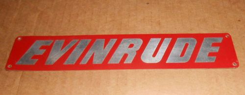 Vintage evinrude 6 1/2" x 1 1/4" aluminum metal display/face plate