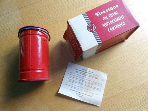 Vintage firestone pf-107 oil filter replacement cartridge 1956-57 chevrolet v8