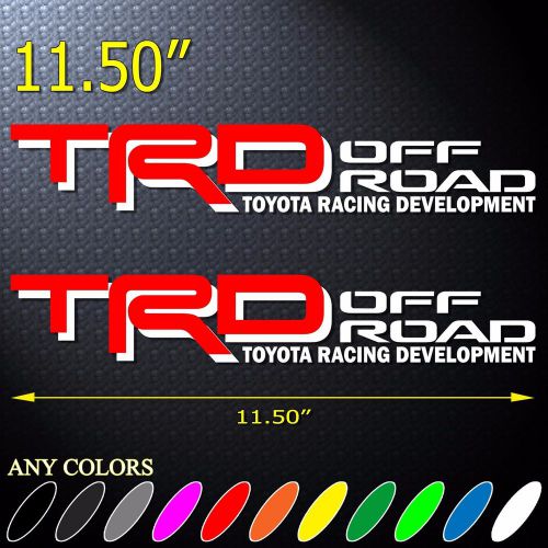 11.5&#034;x 2pc. trd off road racing development decals sticker die cut-out 4x4 awd