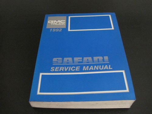1992 gmc  safari   van  service manual