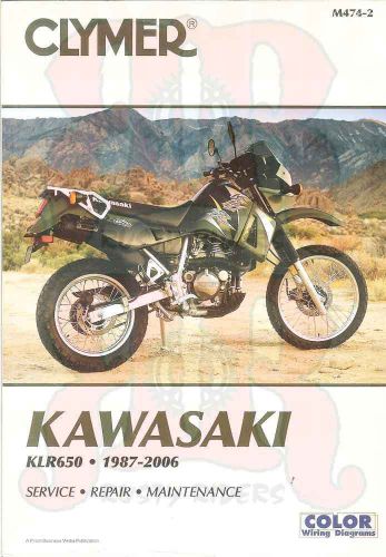 Kawasaki klr650 1987 - 2006 clymer service repair manual book new