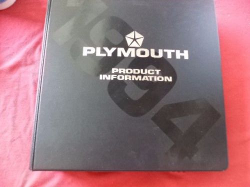 1994 plymouth plymouth product infor dealer guide book original dealer books