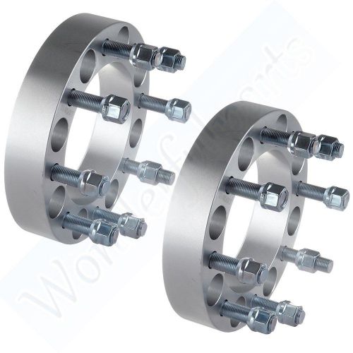 2pcs black 1.5&#034; 8x6.5 to 8x180 14x1.5 wheel spacers for chevy