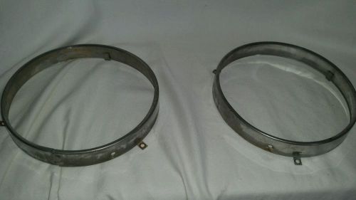1964 1965 1966 chevrolet truck headlight  trim pieces chrome set of two