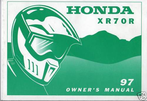 1997 honda motorcycle xr70r owners manual new