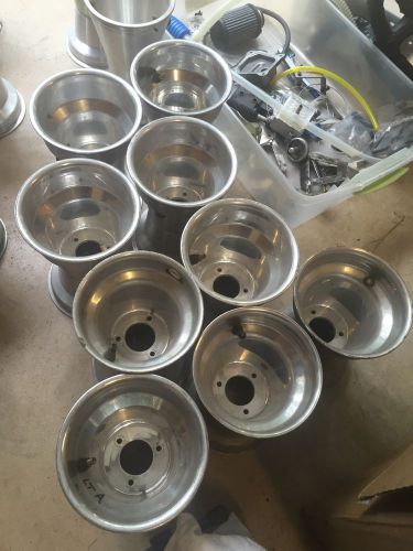 Two wheels 6&#034; x 9.25&#034;w 4&#034; dc quarter midget polished kart wheel vank