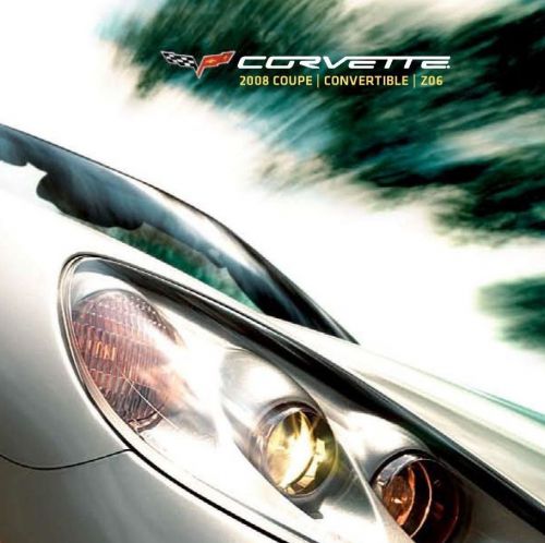 Corvette 2008 - dealer book brochure - z51 chevrolet c6 -08  ls3 coupe - new set