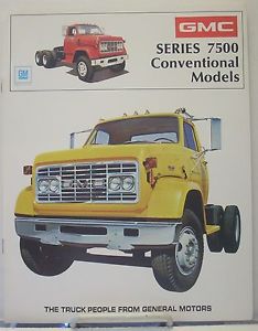 Nos 1973 gmc truck series 7500 conventional models dealership sales brochure
