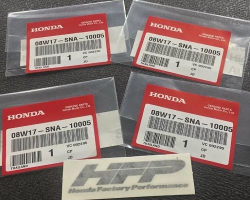 4 honda factory performance hfp decals 3.5x1 stickers wheels civic accord oem
