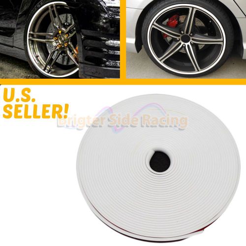 Instant install diy anti-grind wheel rim edge protection guard tape roll white