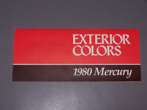 1980 mercury paint exterior colors brochure marquis zephyr cougar xr-7 capri