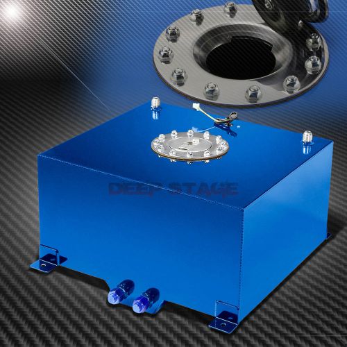 10 gallon/38l blue coat aluminum racing gas fuel cell tank/2"sump+level sender