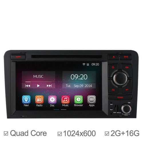 1024*600 2g quad core car autoradio dvd for audi a3 2002-2008 with built-in wifi