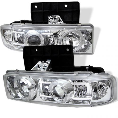 Spyder auto 5009227 led halo projector headlights chrome/clear