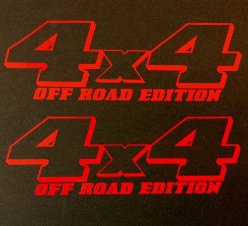 2 new red 4x4 off road decal sticker 4wd truck ford chevy dodge toyota gmc logo