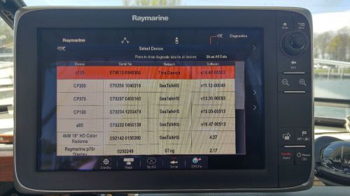 Raymarine c125 wide screen multifunction display unit