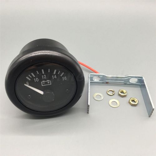 12v 2-1/16&#034;/52mm voltmeter volt meter voltage test gauge 8-16v w/ bracket mount