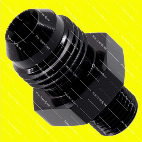 An6 6an jic male flare to m10x1.0 metric fitting adapter black w/ 1yr warranty