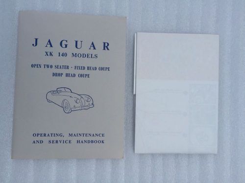New original jaguar cars xk140 operating service book e/101/2 nos owner&#039;s manual