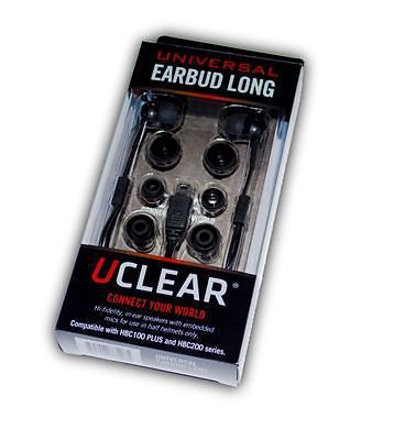U-clear universal long earbuds  black