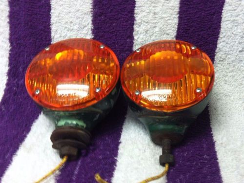 Signal-stat no. 7  rear tail or turn signal pair....... with nos amber lenses