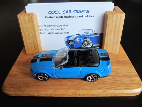 Shelby gt 500 convertible oak business card holder display die cast mustang car