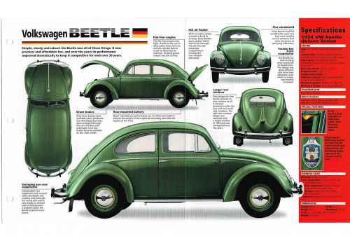 Vw volkswagen beetle bug imp brochure, 1953,1954,1955,.......