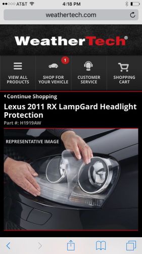 Weathertech lexus 2012 lampgard headlight protection