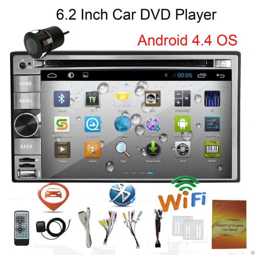 Cam+ android 4.4 double din 6.2" car dvd player stereo gps radio touch screen