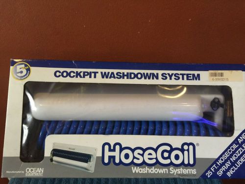 Hosecoil horizontal mount for installing a washdown hose on your boat or home
