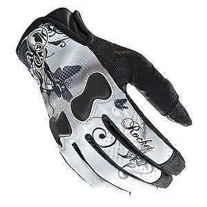Joe rocket ladies rocket nation motorcycle gloves white / black s, l, xl