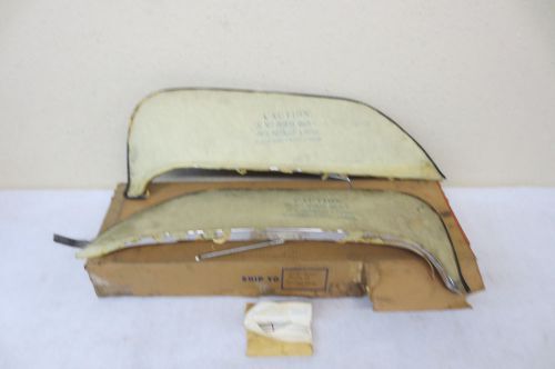 Nos 1962 ford fairlane 62 mercury meteor stainless steel foxcraft fender skirts